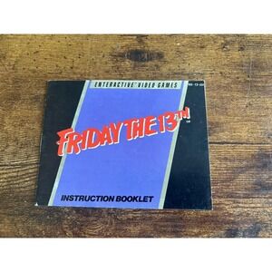 Nintendo NES Instruction Manual Friday the 13th Authentic EUC